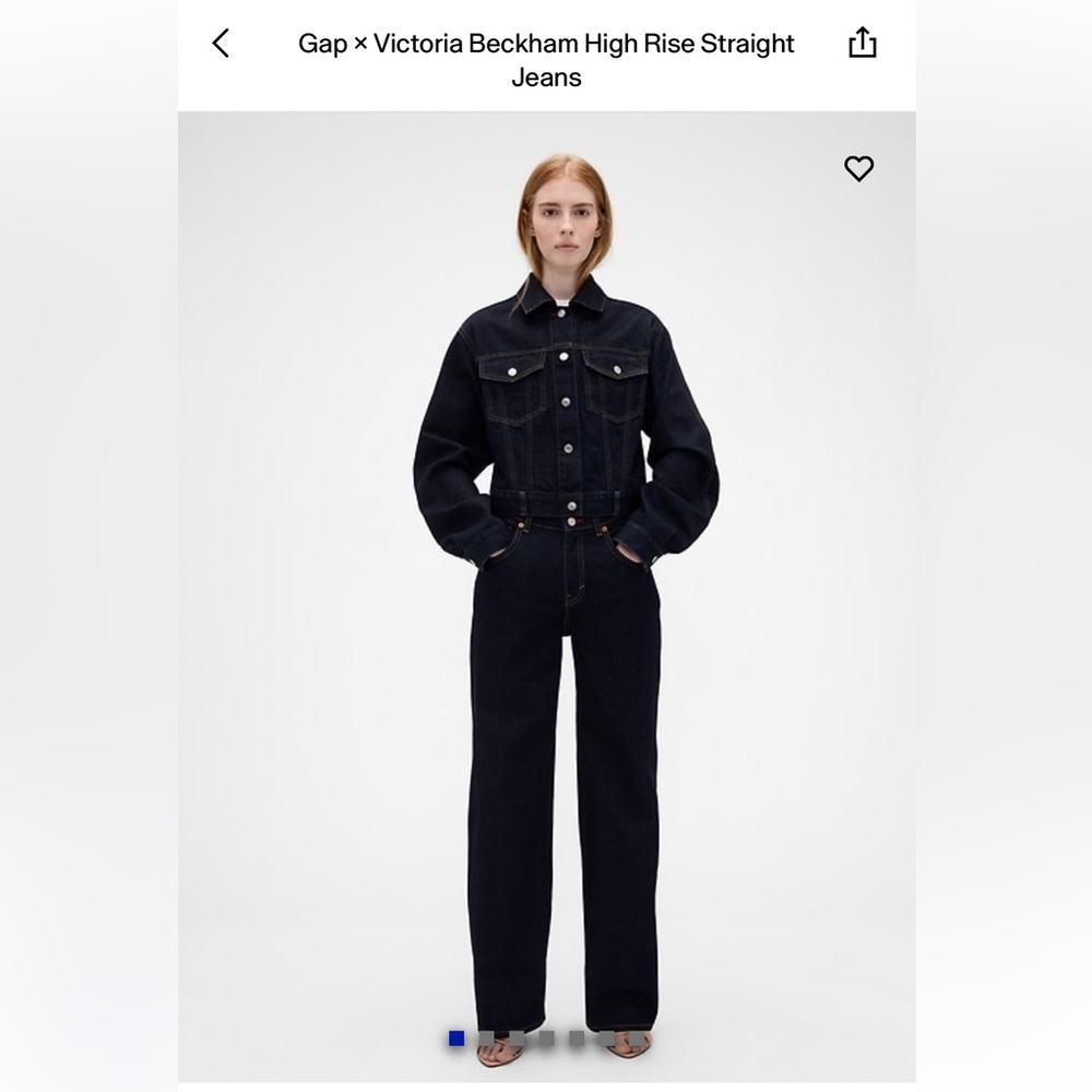 Victoria Beckham x GAP Black High-Rise Straight Jeans